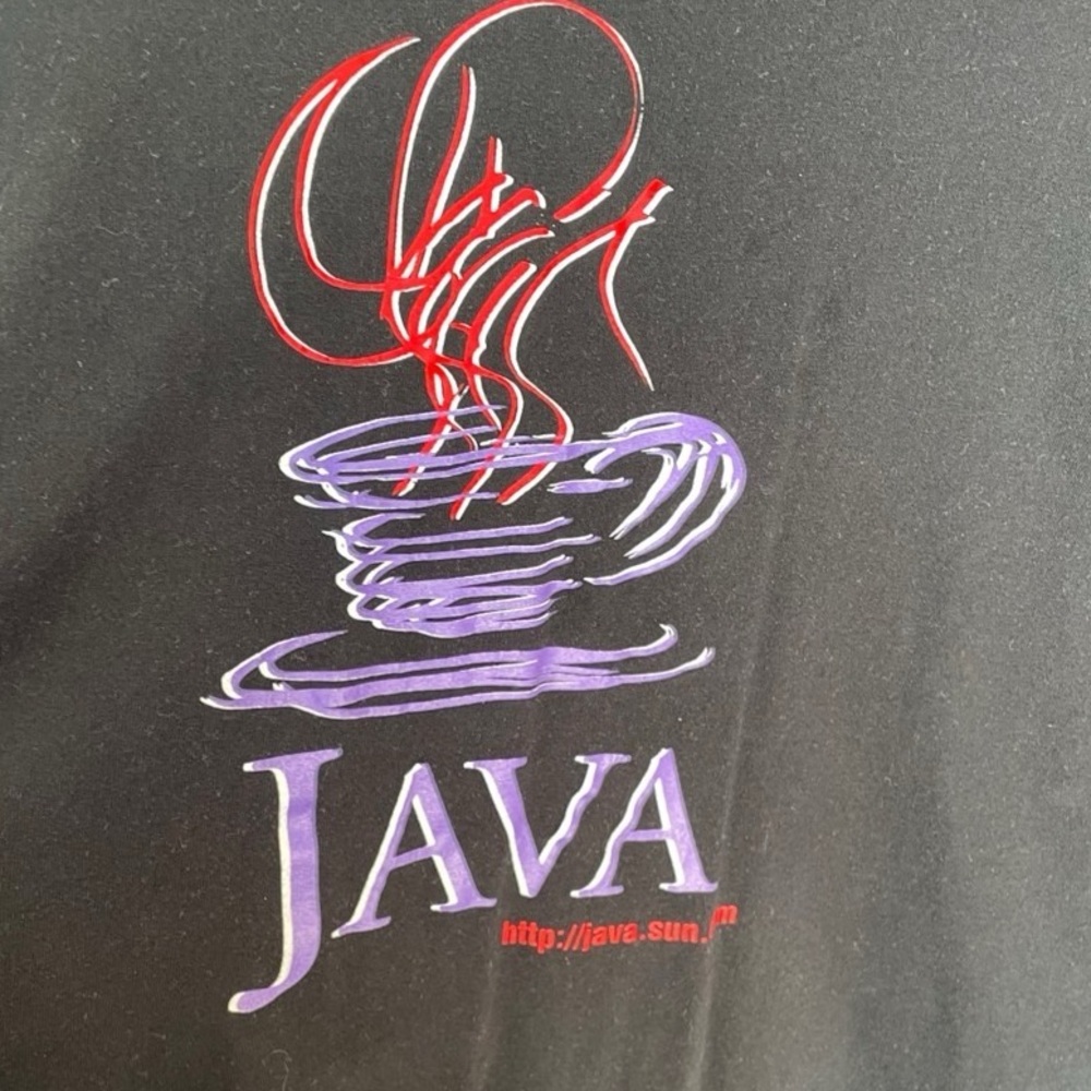 Vintage Java Graphic Black Long Sleeve T-Shirt
